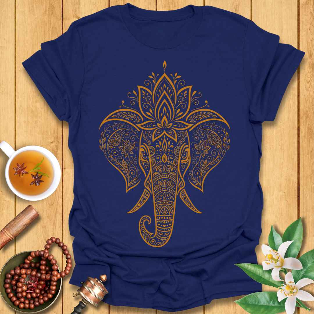 Golden Lotus Elephant T-Shirt