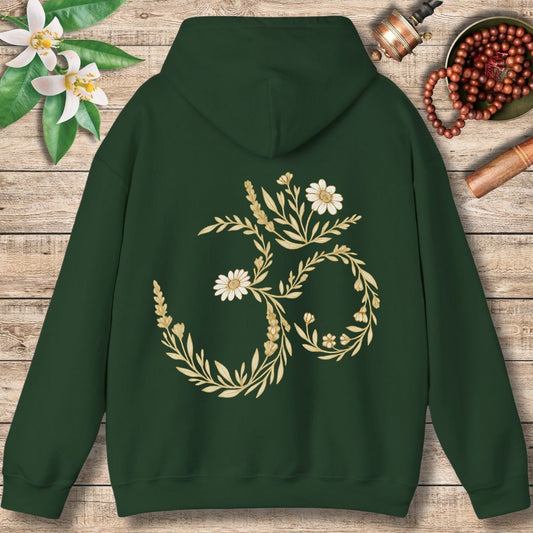 Golden Om Cosmic Lotus (Back Only) Hoodie