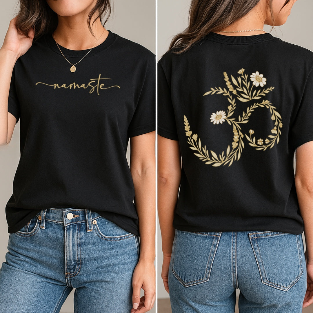 Golden Om T-Shirt (Front + Back)
