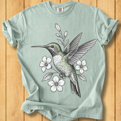 Humming Bird  Unisex Dyed T-Shirt