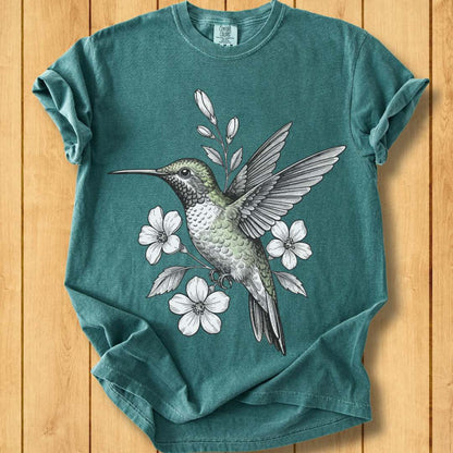 Humming Bird  Unisex Dyed T-Shirt