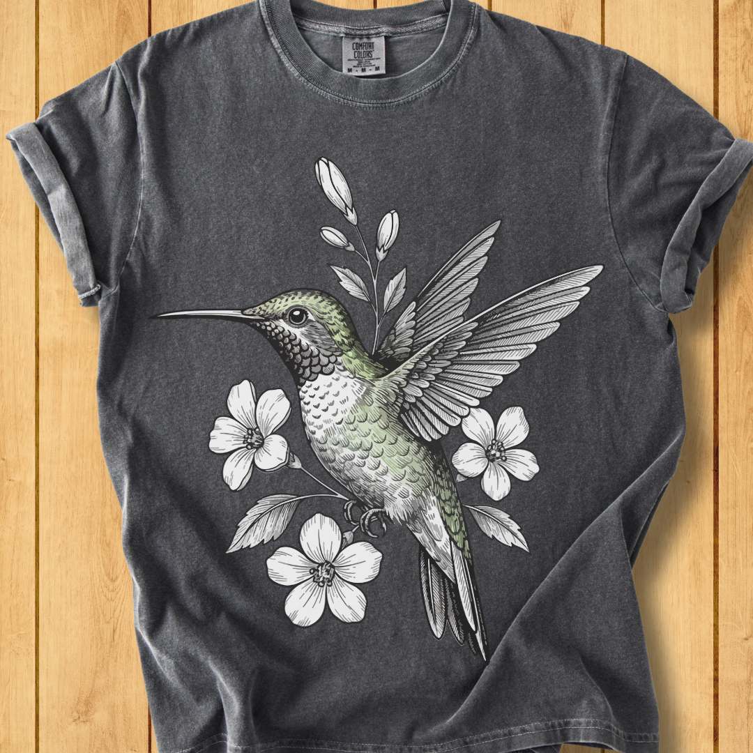 Humming Bird  Unisex Dyed T-Shirt