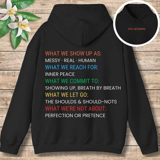 Inner Peace Yoga Mantra Hoodie (Front and Back)