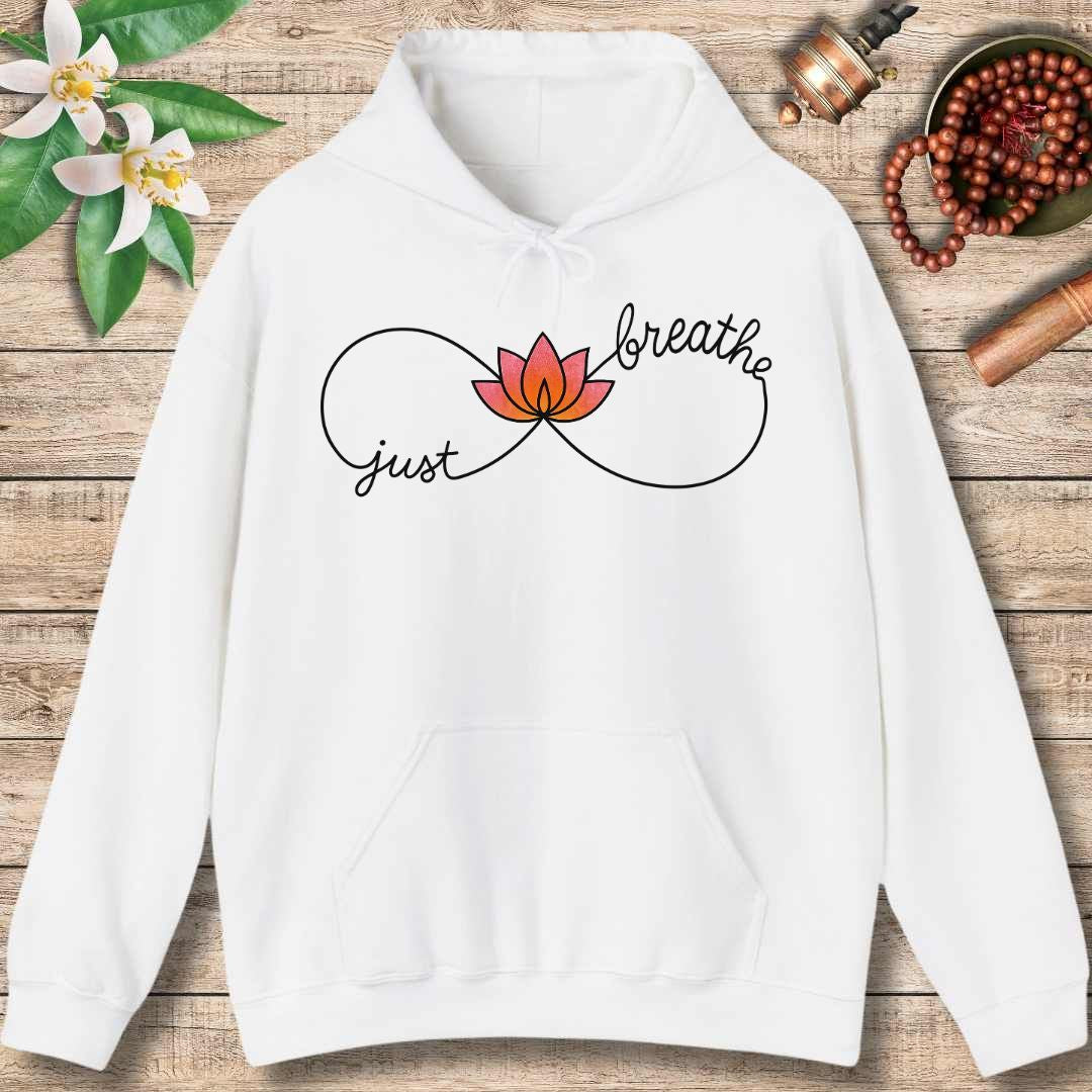 Just Breathe Infinity Sign (Front) Hoodie