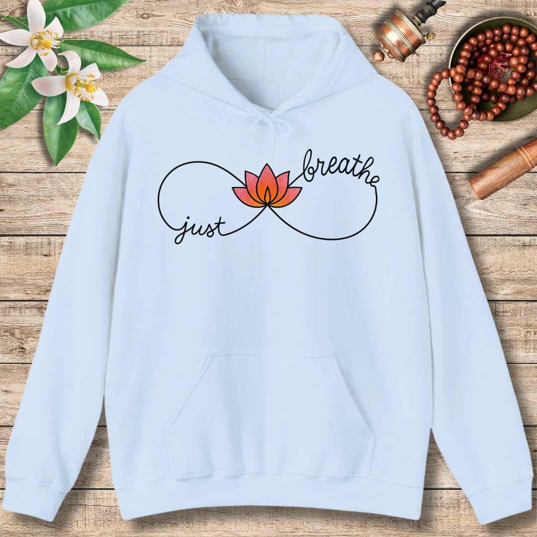 Just Breathe Infinity Sign (Front) Hoodie