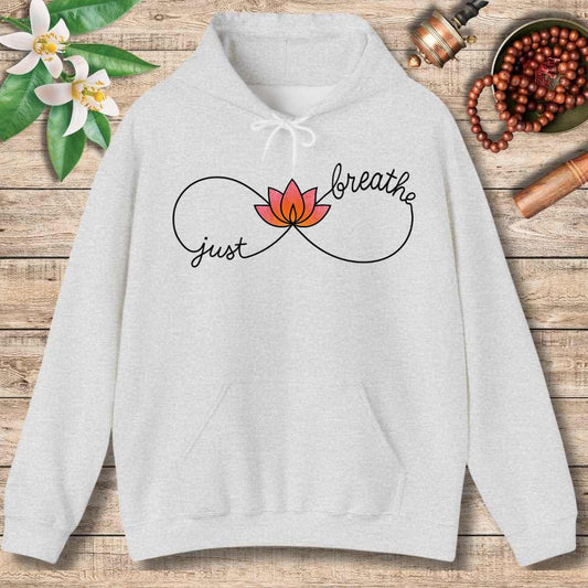 Just Breathe Infinity Sign (Front) Hoodie