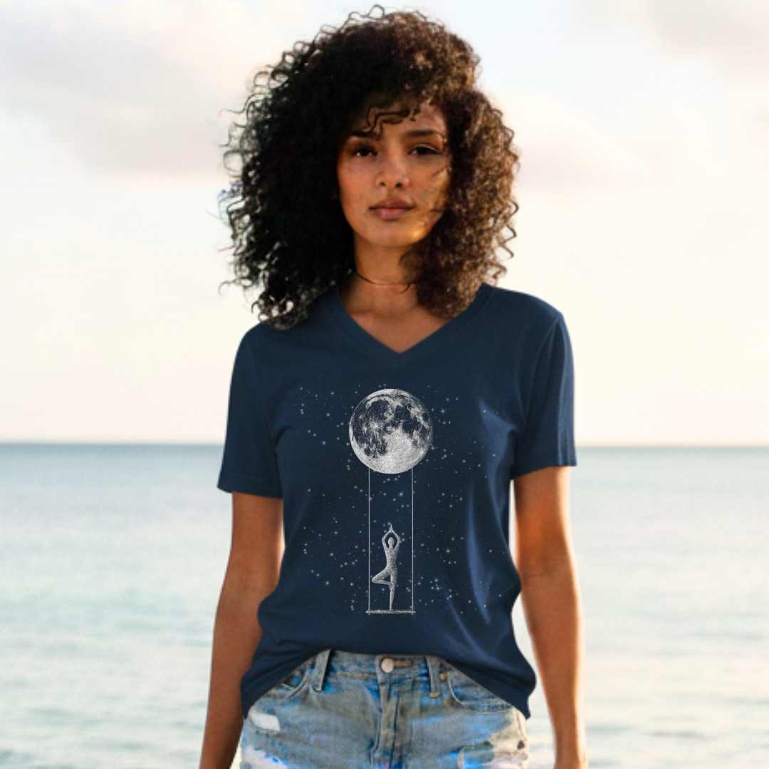 Lunar Energy Unisex V-Neck T-Shirt