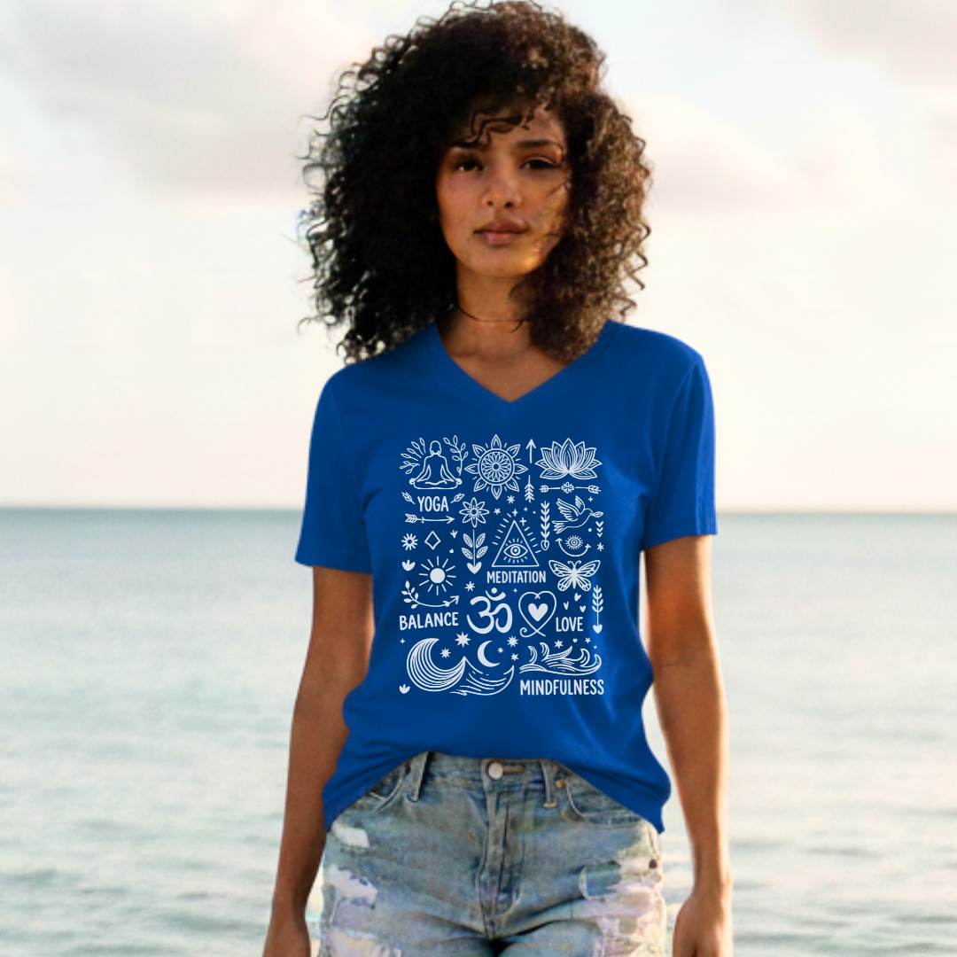 Mindful Doodle Unisex V-Neck T-Shirt
