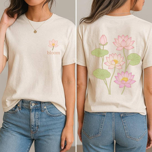 Lotus Bloom T-Shirt (Front + Back)