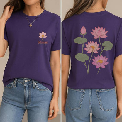 Lotus Bloom T-Shirt (Front + Back)