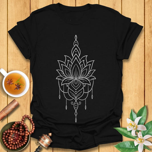 Lotus Line Art Boho T-Shirt