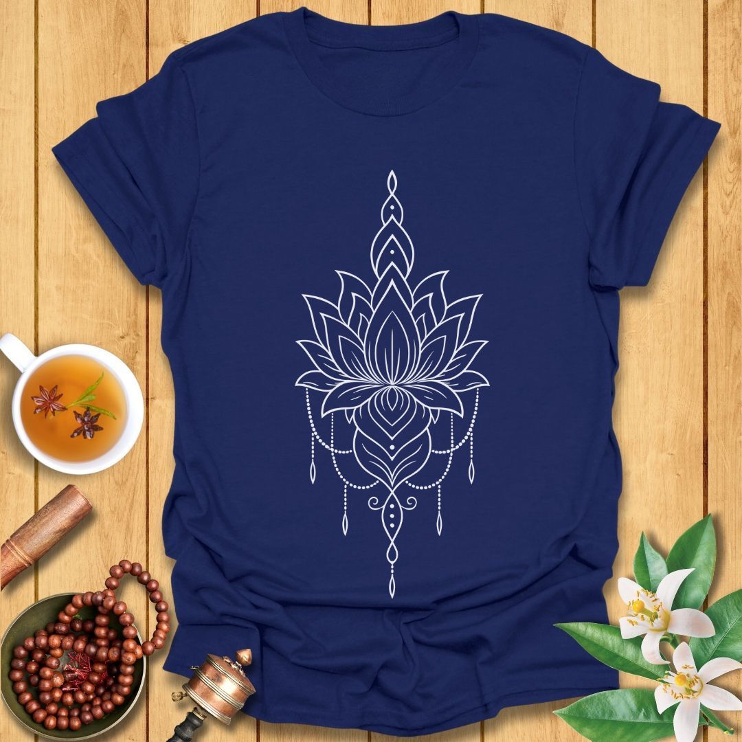 Lotus Line Art Boho T-Shirt