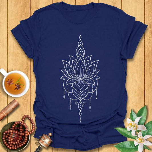 Lotus Line Art Boho T-Shirt