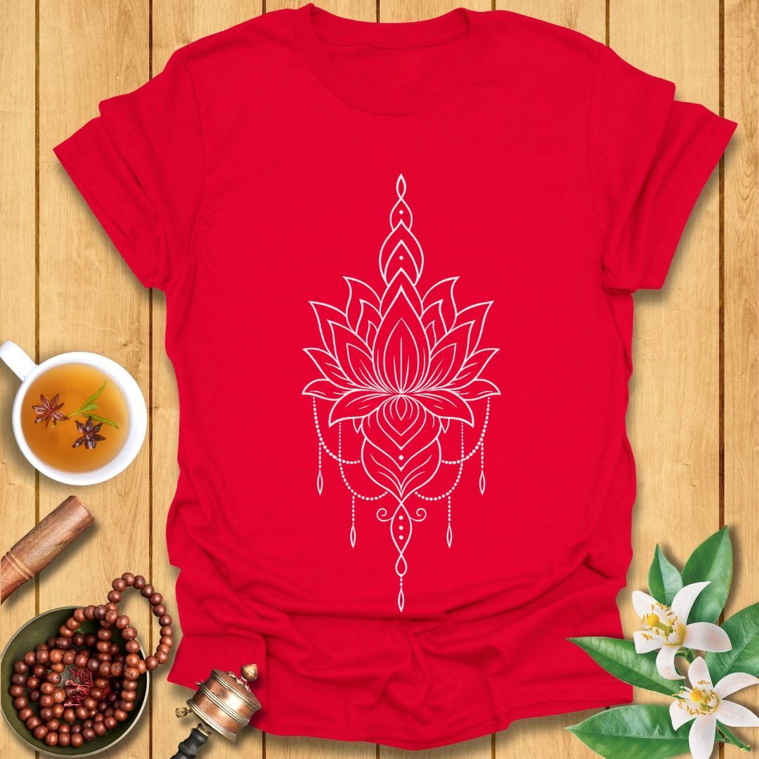 Lotus Line Art Boho T-Shirt