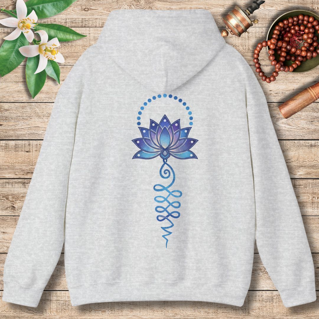 Lotus Unalome Hoodie – Celestial Path to Enlightenment & Spiritual Growth