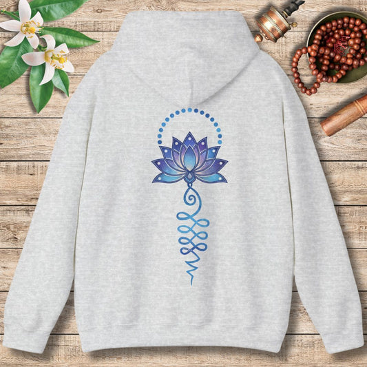 Lotus Unalome Hoodie – Celestial Path to Enlightenment & Spiritual Growth