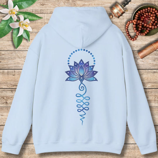 Lotus Unalome Hoodie – Celestial Path to Enlightenment & Spiritual Growth