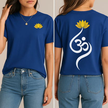 Lotus Om Symbol T-Shirt (Front + Back)