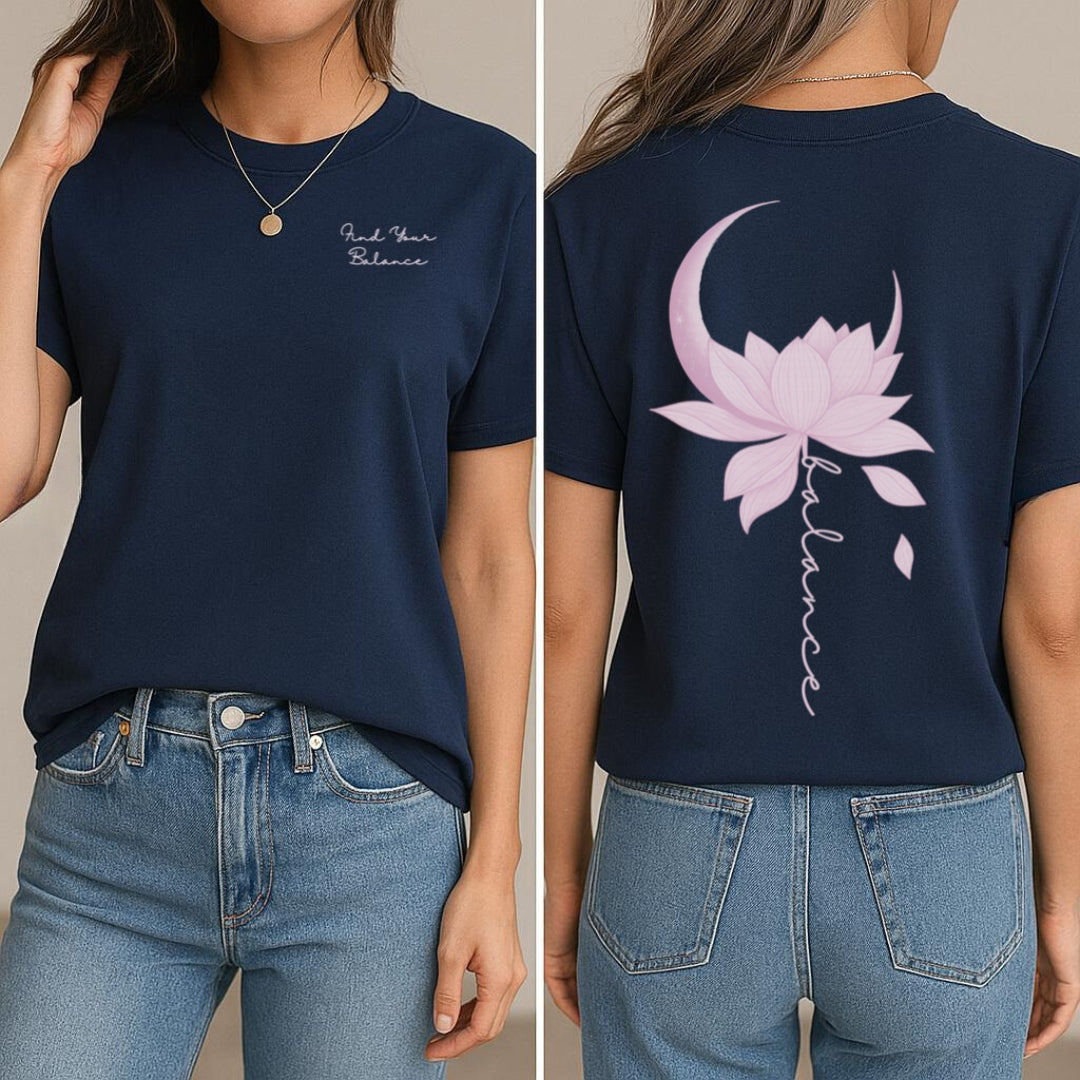 Lotus in Balance T-Shirt (Front + Back)