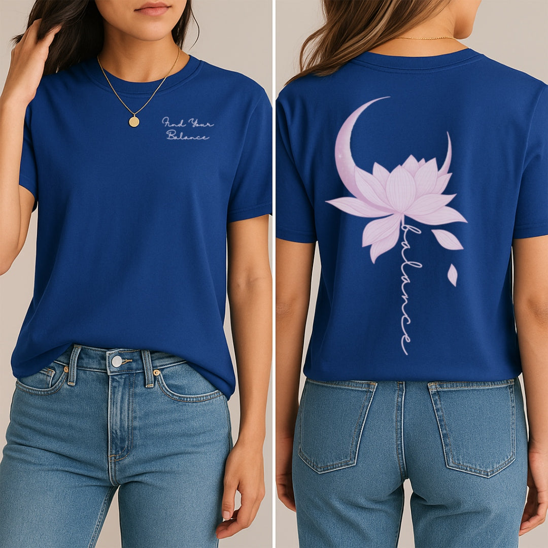 Lotus in Balance T-Shirt (Front + Back)