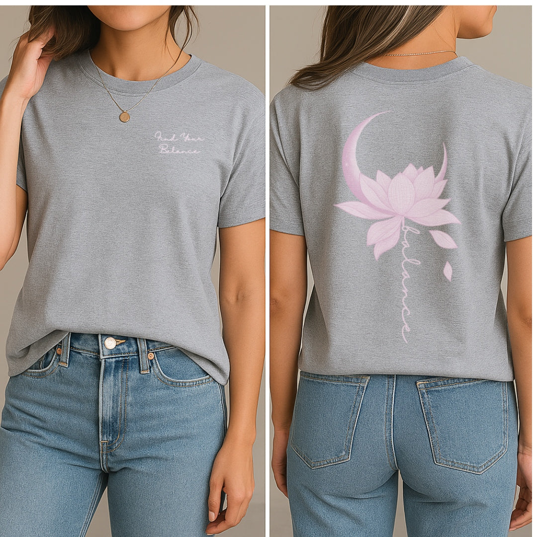 Lotus in Balance T-Shirt (Front + Back)