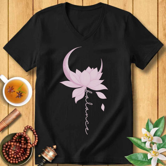 Lotus in Balance Unisex V-Neck T-Shirt