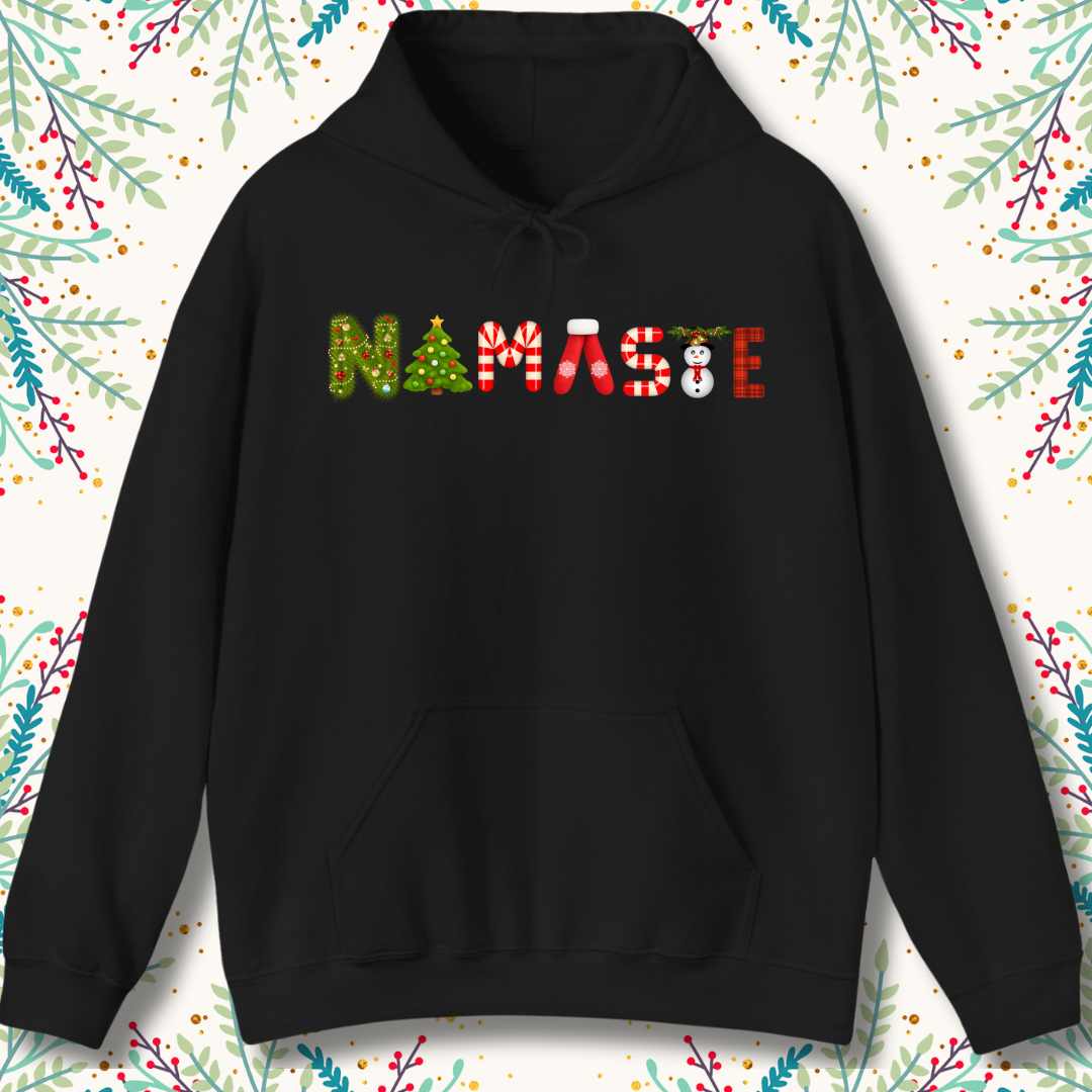 Christmas Namaste (Front) Hoodie