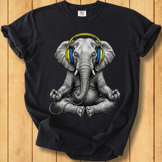 Meditating Elephant Unisex Dyed T-Shirt