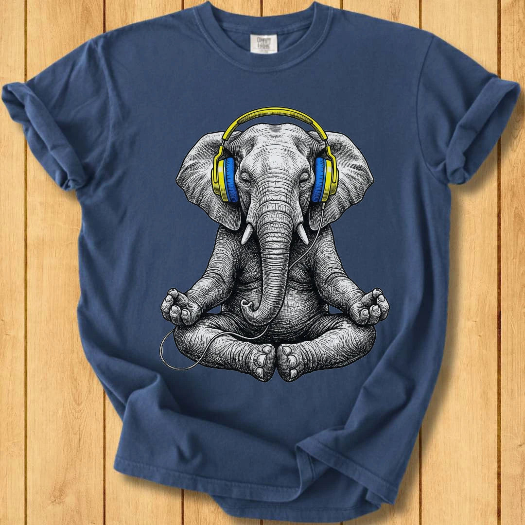 Meditating Elephant Unisex Dyed T-Shirt