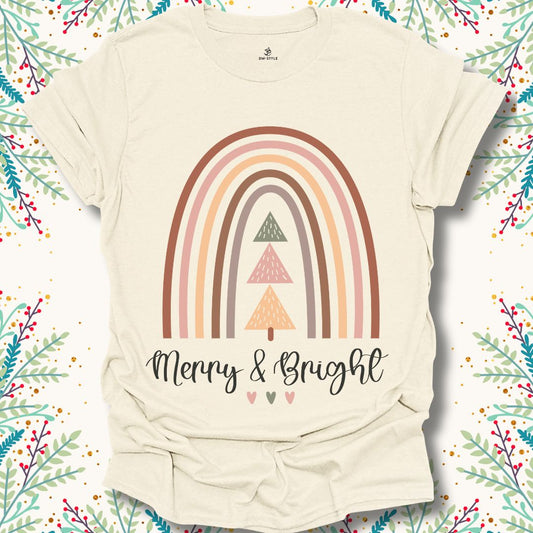 Merry and Bright Rainbow T-Shirt