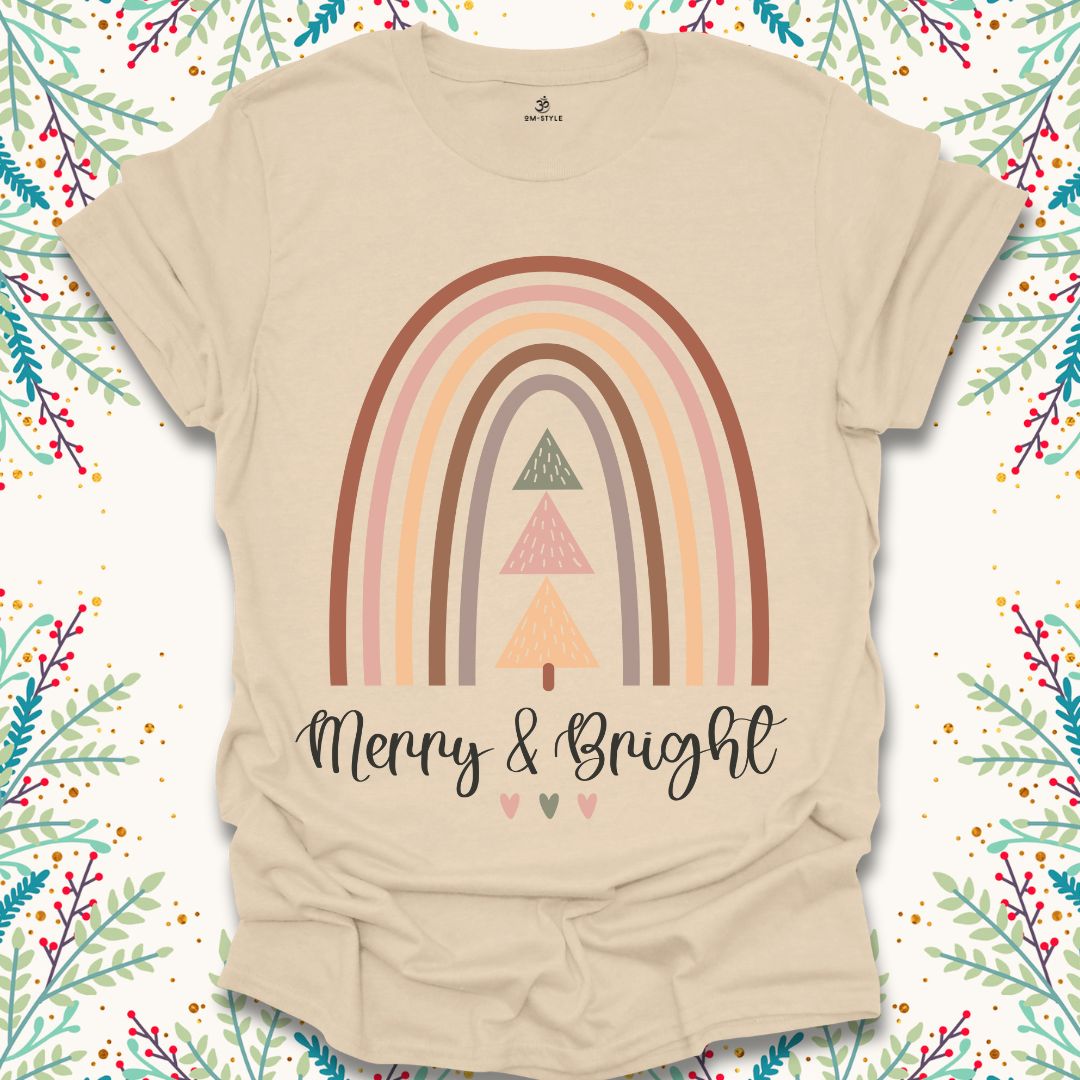 Merry and Bright Rainbow T-Shirt