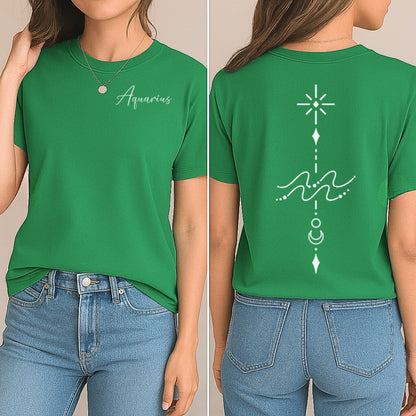 Minimalist Aquarius Zodiac T-Shirt