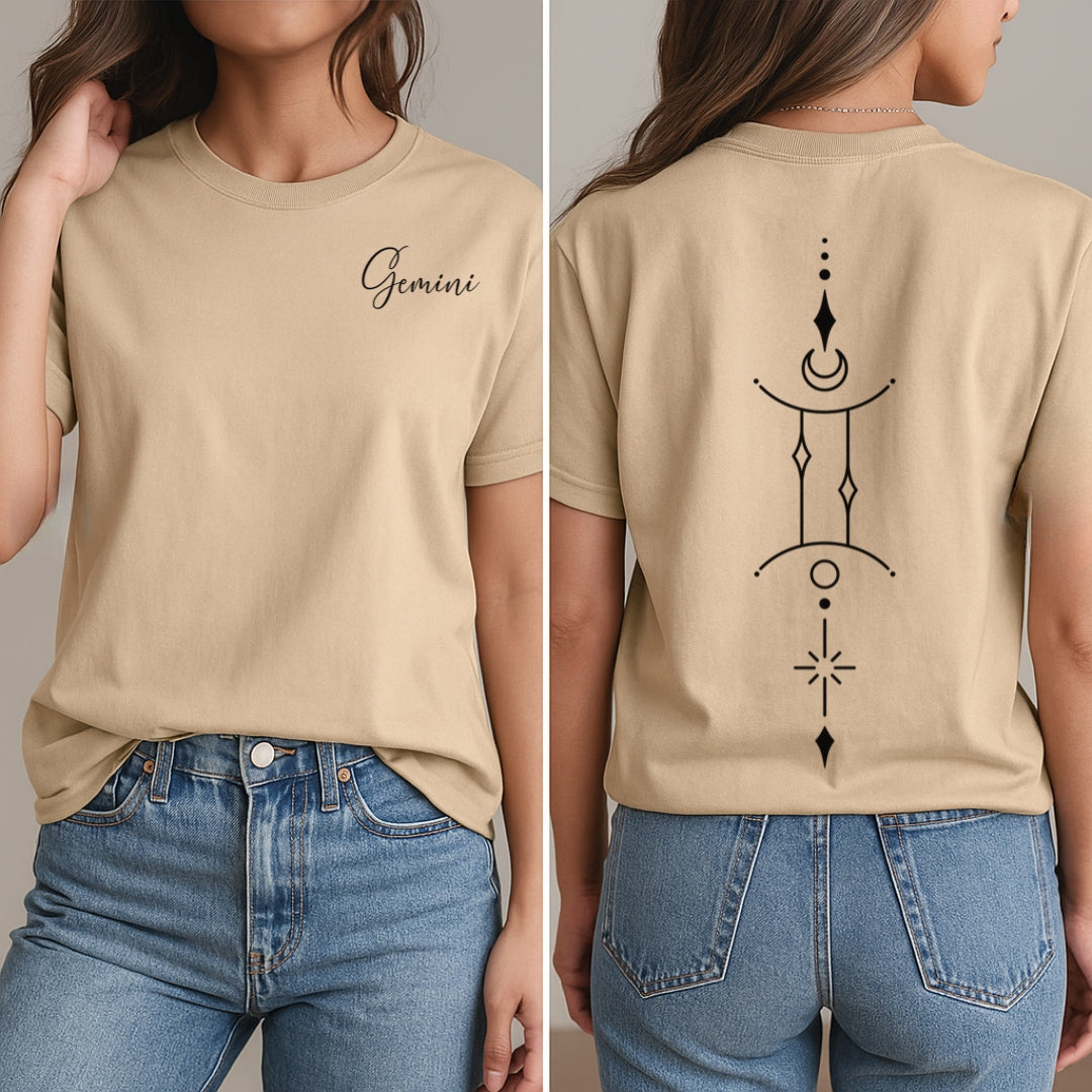 Minimalist Gemini Zodiac T-Shirt