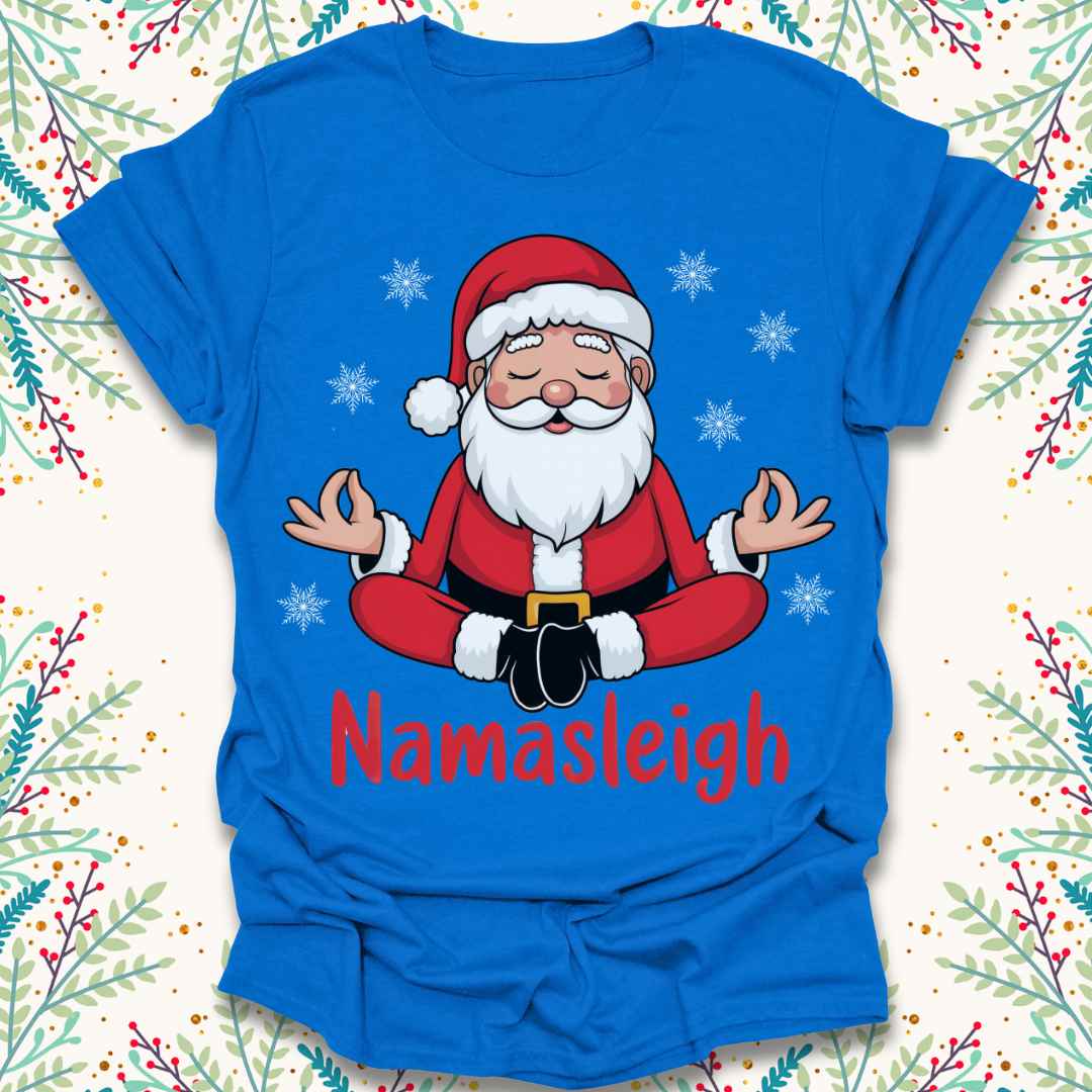 Namasleigh Santa Christmas T-Shirt