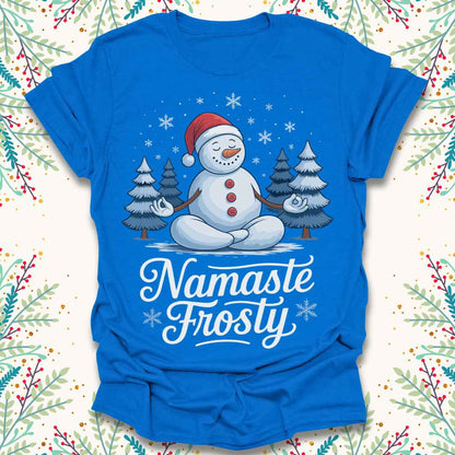 Namaste Frosty Christmas T-Shirt