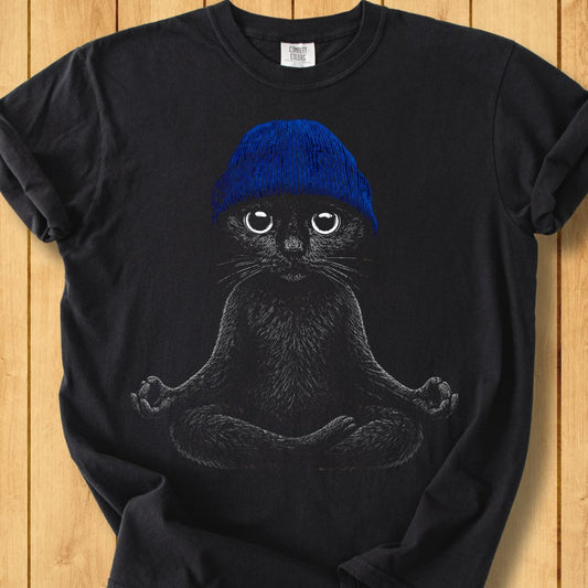 Namaste, I'm a Cat Unisex Dyed T-Shirt