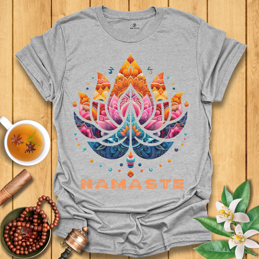 Namaste Lotus - Radiant Yoga T-Shirt