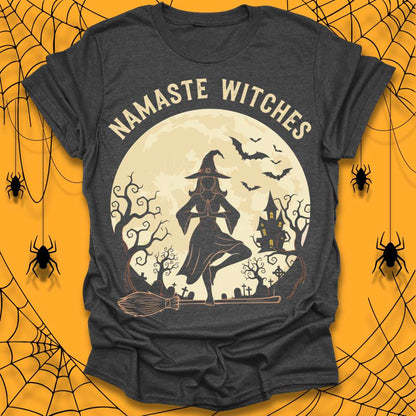 Witchy Yoga Halloween T-Shirt