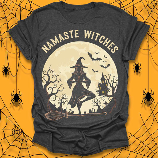 Witchy Yoga Halloween T-Shirt