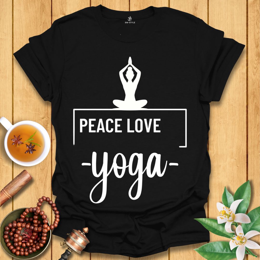 Peace Love Yoga - T-Shirt