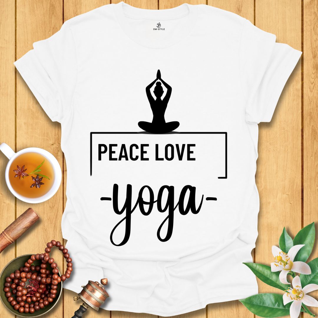 Peace Love Yoga - T-Shirt