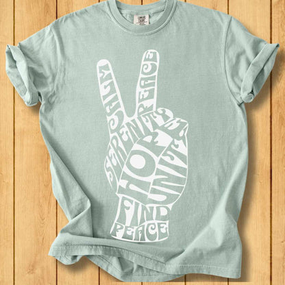 Peace Out Unisex Dyed T-Shirt