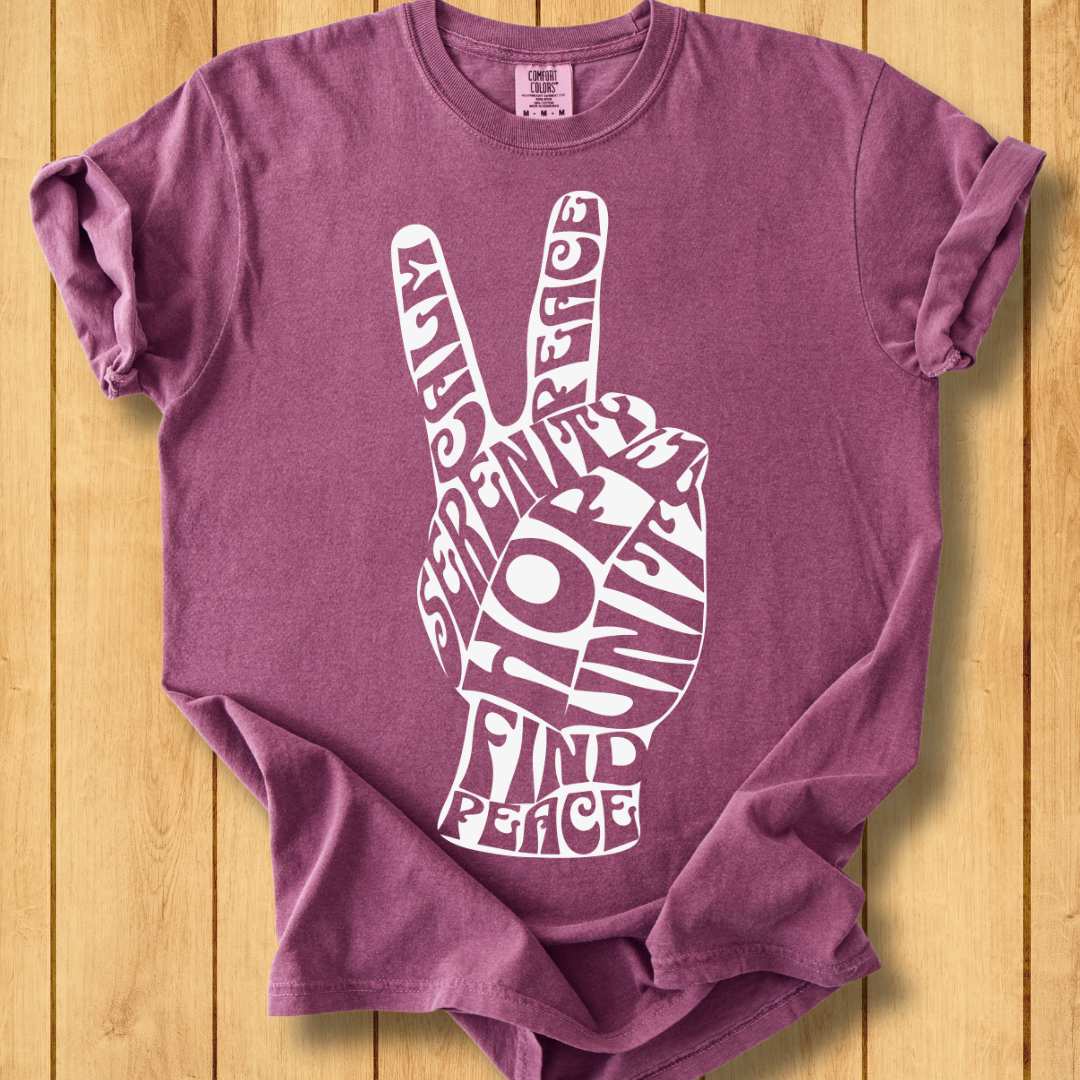 Peace Out Unisex Dyed T-Shirt