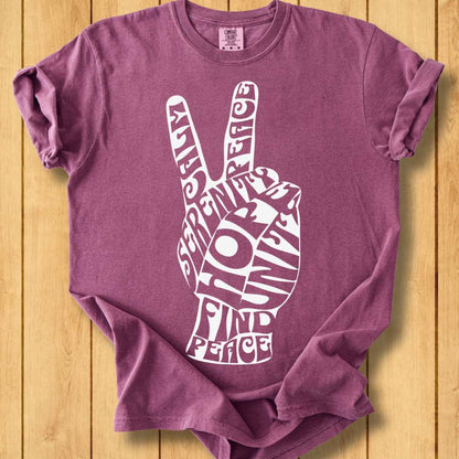 Peace Out Unisex Dyed T-Shirt