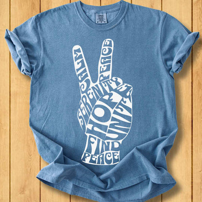 Peace Out Unisex Dyed T-Shirt