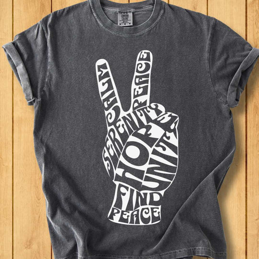 Peace Out Unisex Dyed T-Shirt