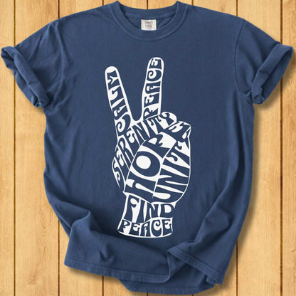 Peace Out Unisex Dyed T-Shirt