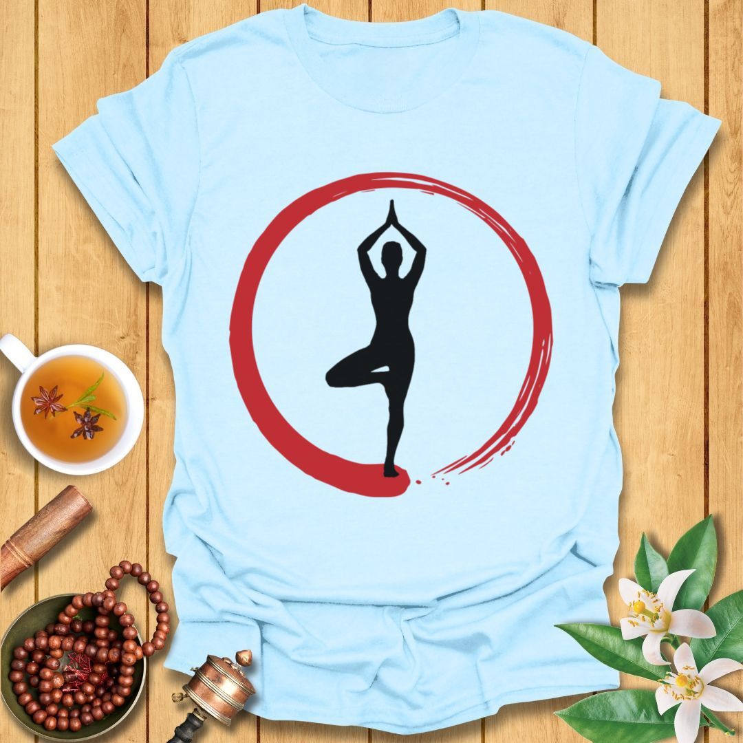 Red Enso Yoga Balance T-Shirt