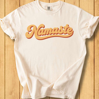 Retro Namaste Unisex Dyed  T-Shirt
