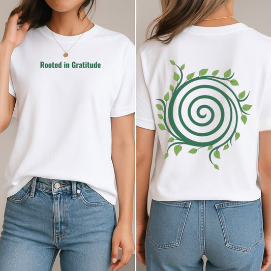 Rooted in Gratitude T-Shirt (Front + Back)